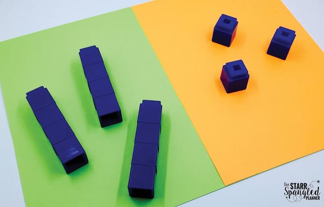 Unifix Cubes Blocks & Place Value Board Maths Teacher Resource Learning x50 