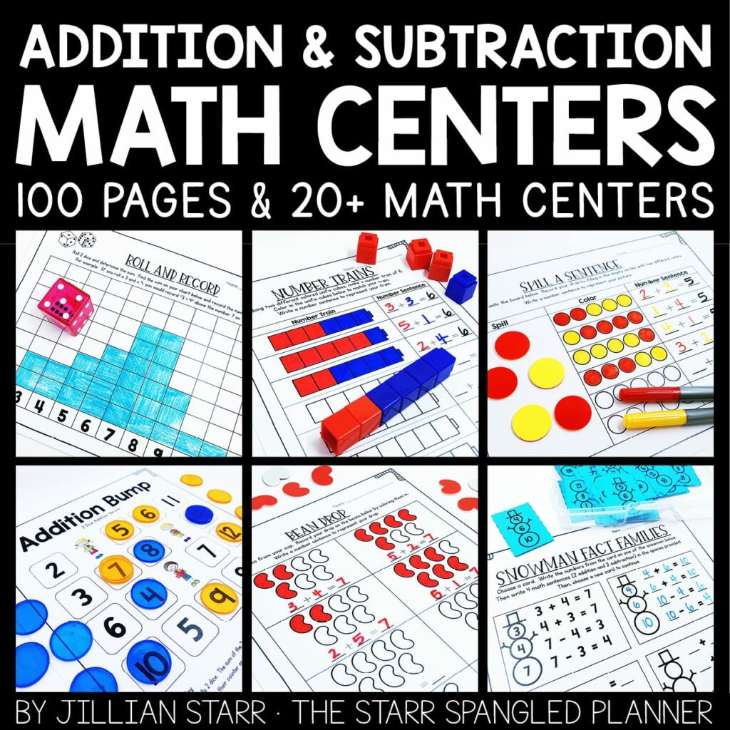 Addition & Subtraction Guided Math Centers