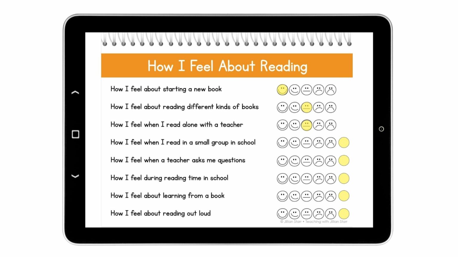 Digital Reading Response Journal Freebie Teaching with Jillian Starr
