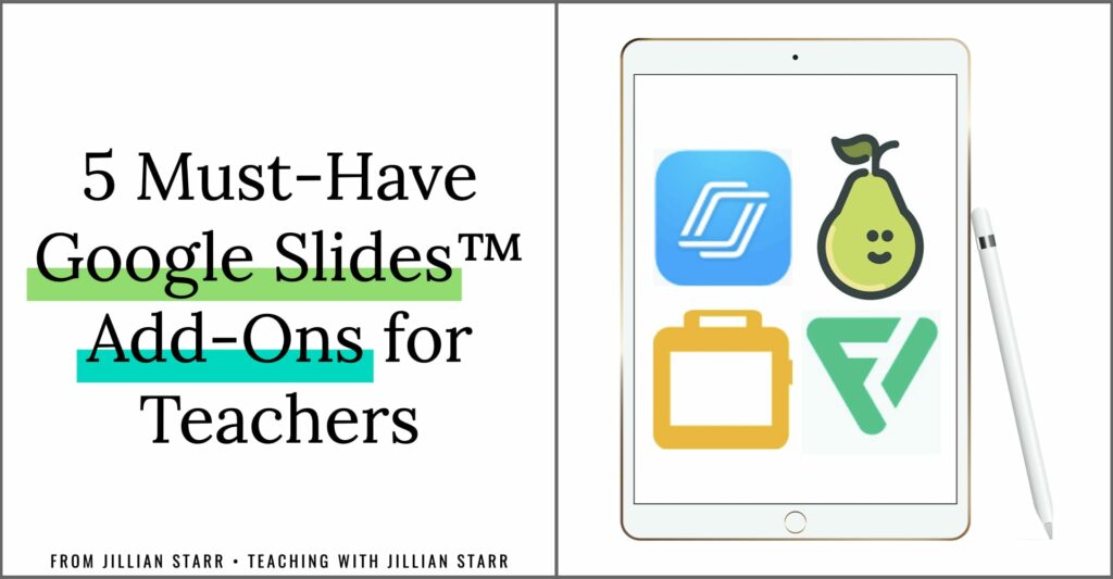 Are you using Google Slides™ this year?  I'm excited to share with you five must-have Google Slides™ add-ons to support your virtual teaching this year!