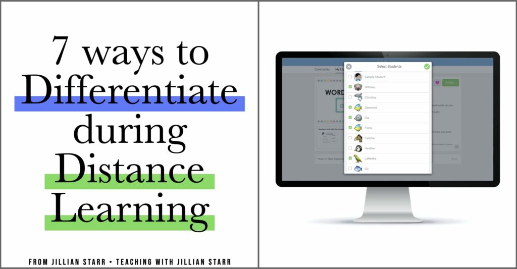 Differentiation during Distance Learning using Seesaw and Google Classroom