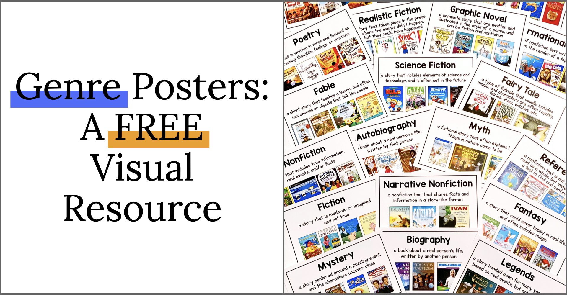 Genre Posters A Free Visual Resource Teaching With Jillian Starr