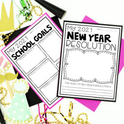 New Year Activities, Reflections and Resolutions for second, third and fourth graders. These fun and engaging activities are available as printables and digital (for google slides and Seesaw).