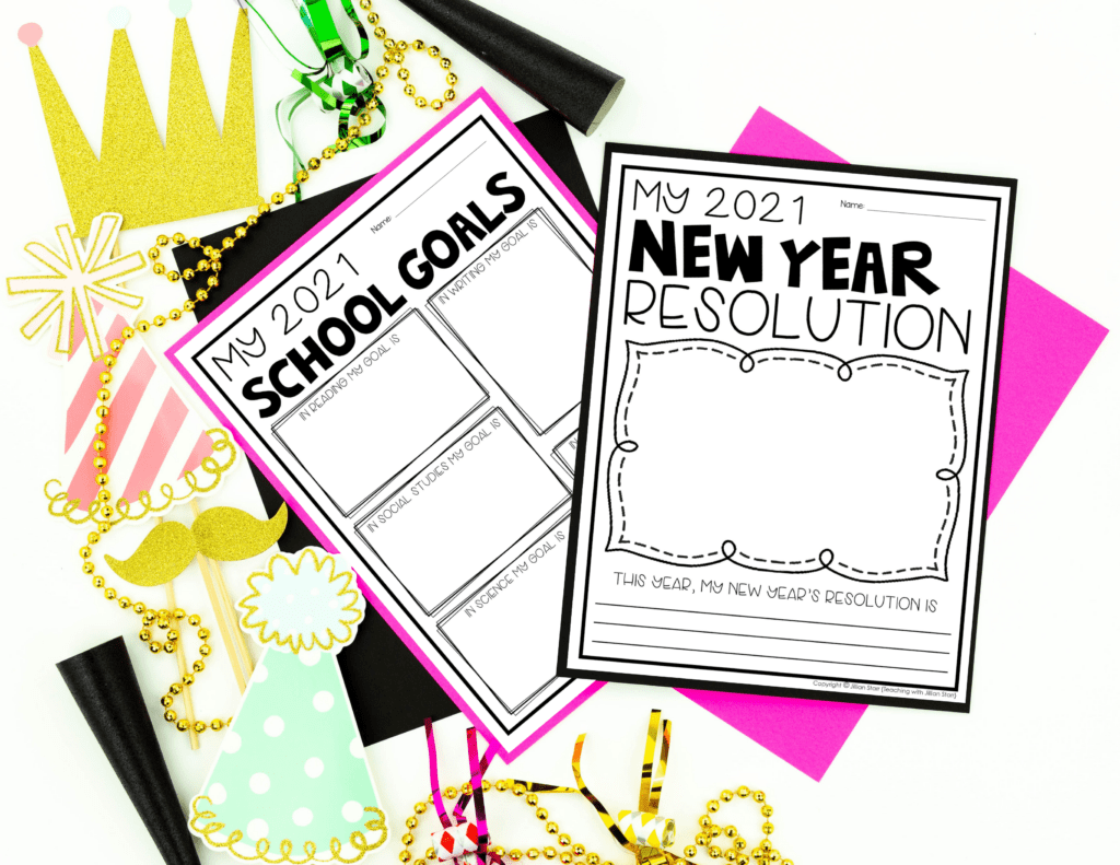 New Year Activities, Reflections and Resolutions for second, third and fourth graders. These fun and engaging activities are available as printables and digital (for google slides and Seesaw).  