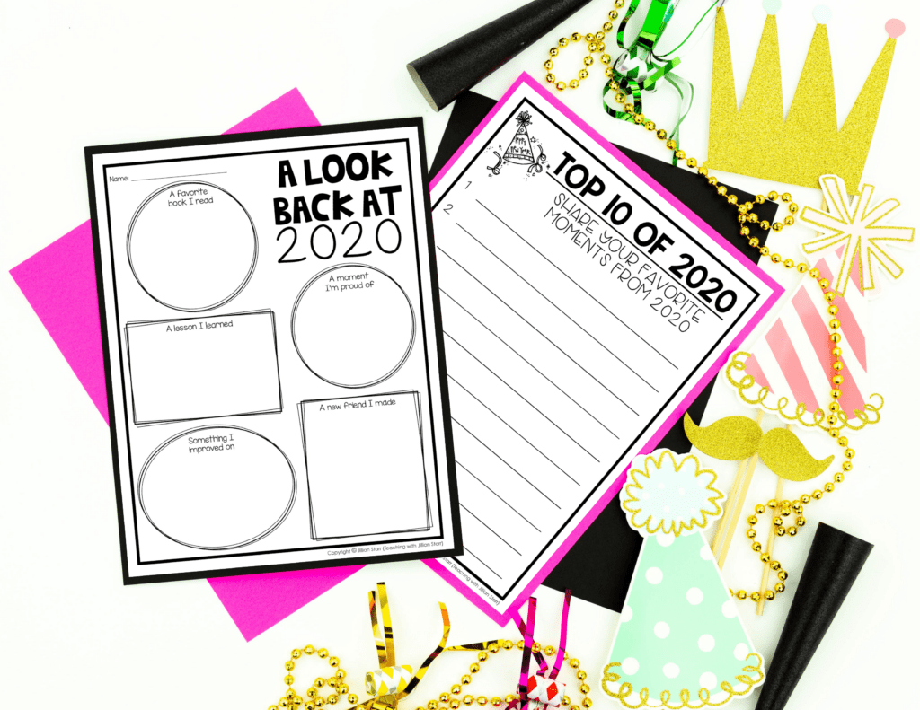 New Year Activities, Reflections and Resolutions for second, third and fourth graders. These fun and engaging activities are available as printables and digital (for google slides and Seesaw).  