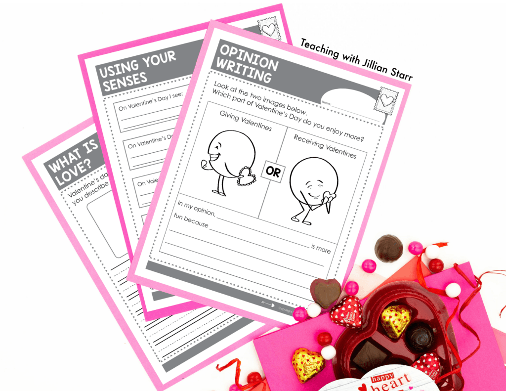 Valentine's Day Writing Prompts! These fun activities are perfect for any first and second grade classroom. Free printable included!