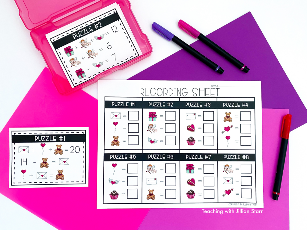 Valentine's Day Logic Puzzles! These fun activities are perfect for any first and second grade classroom. Free printable included!