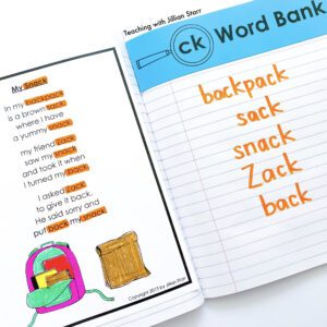 Word Family and Phonics Poems to use in Poetry Journals at Poetry Centers