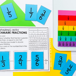 Comparing Fractions using benchmark fractions freebie