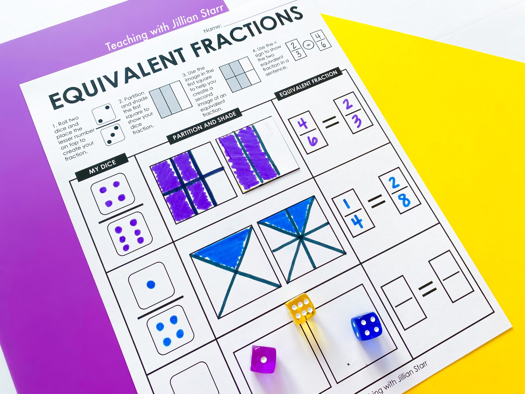 Activities To Practice Equivalent Fractions In Third Grade