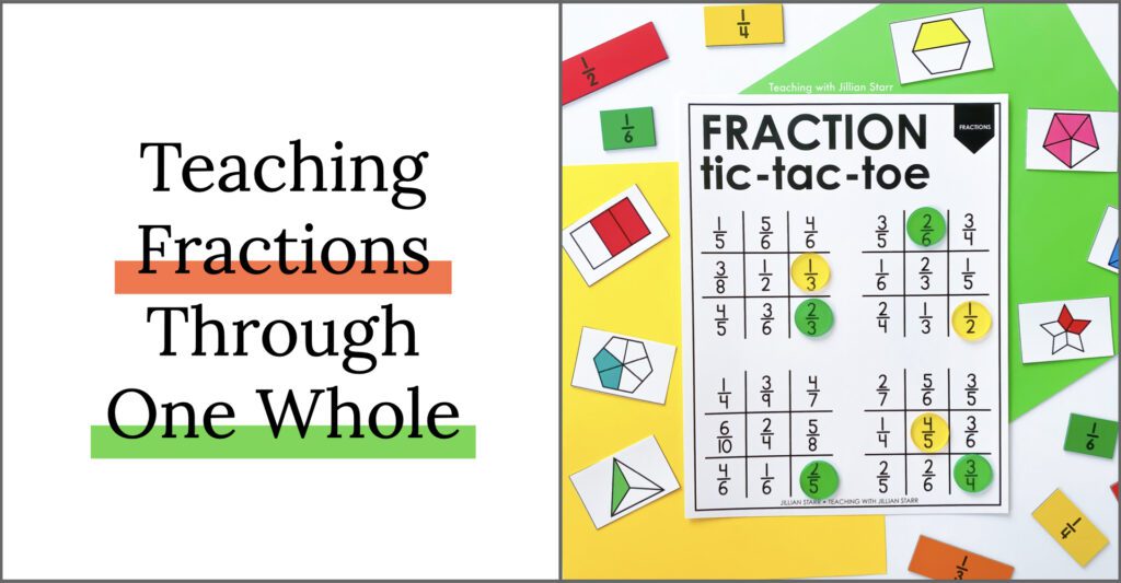 Fractions Tic-Tac-Toe with 5 Game Boards