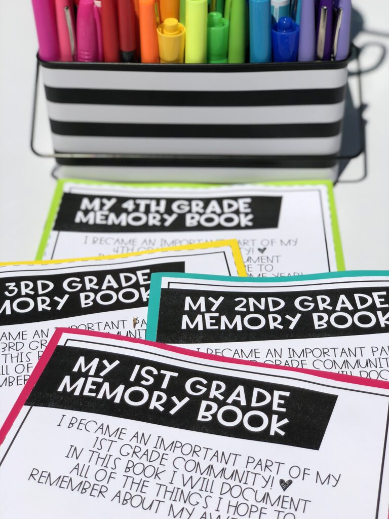 End of the year memory books! A favorite end of the year activity in the classroom.