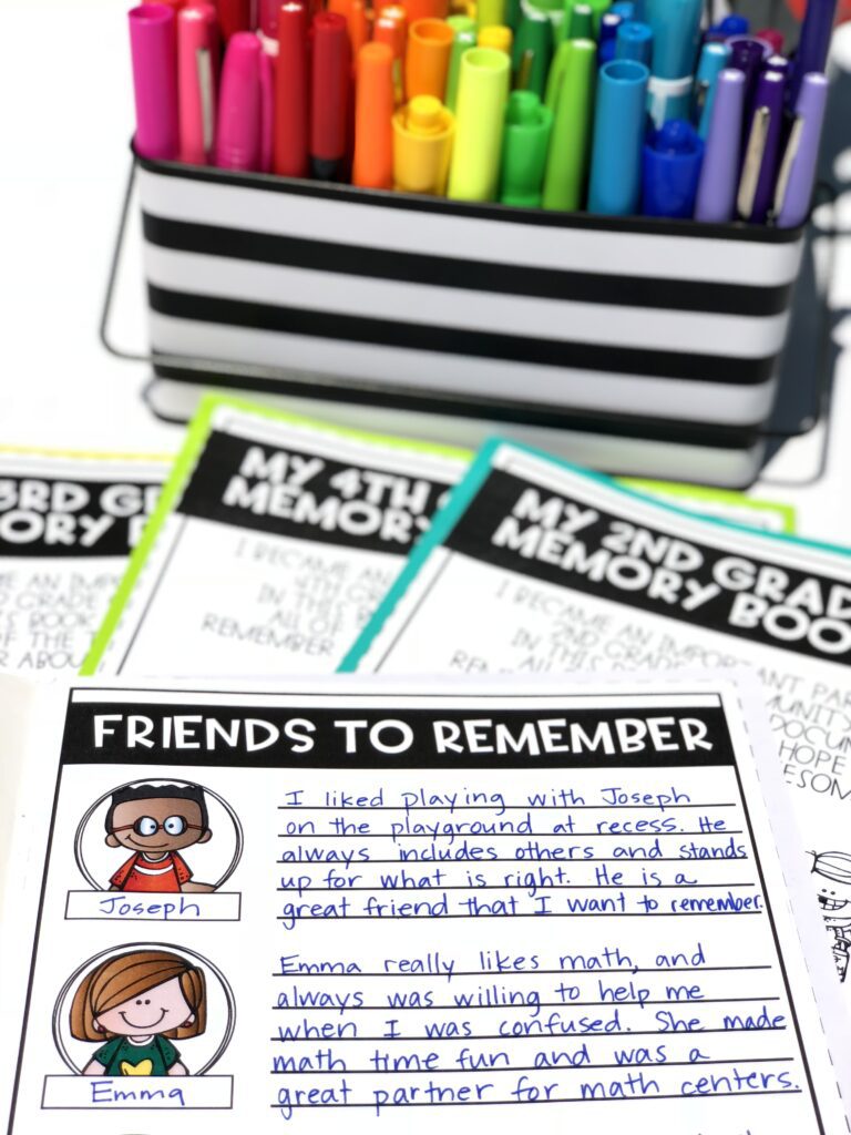 End of the year keepsake: memory books! This favorite EOY activity is perfect for students to remember their year.