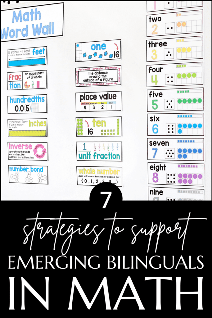 Strategies to support ELLs during math.