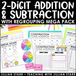 2 Digit Subtraction - Flip It Card Game