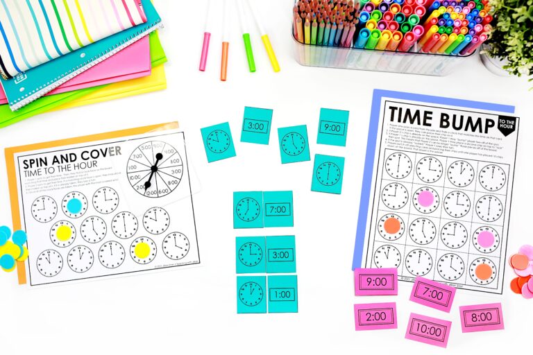 Telling Time to the Hour Must-Have Activities for Your Centers