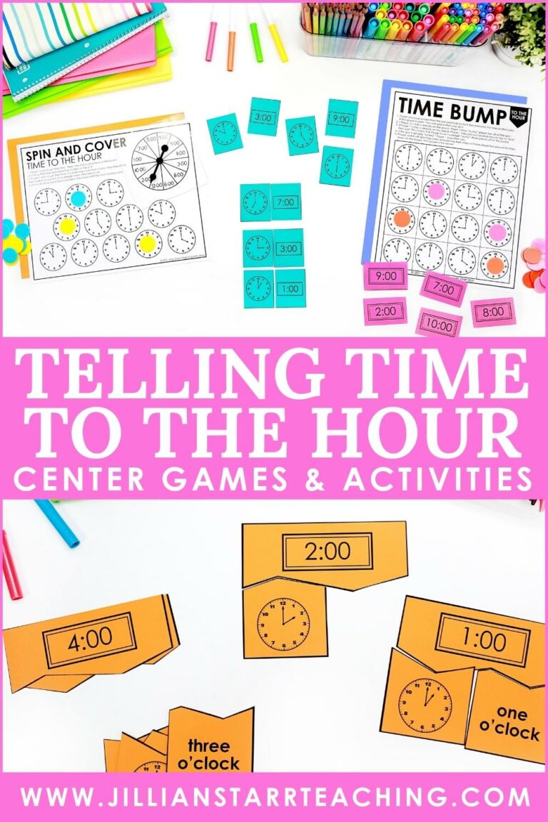 Telling Time to the Hour Must-Have Activities for Your Centers