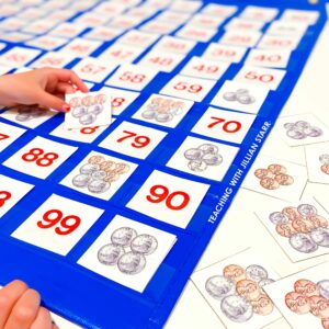 The Best and FREE Counting Coins Activity for Early Finishers - Hundred Chart using coins values