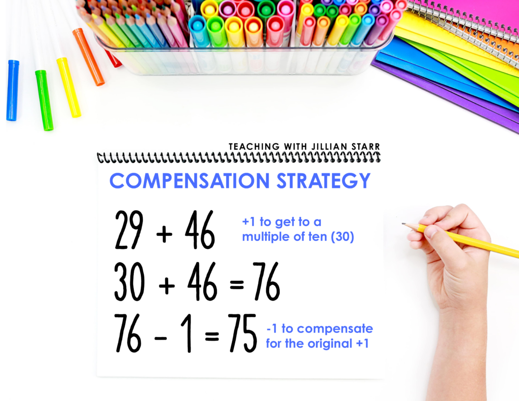 Compensation strategy for addition in second grade