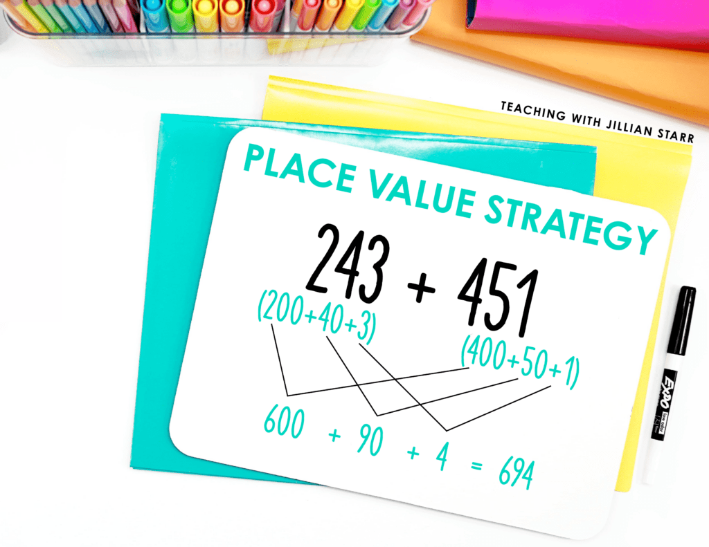 Place value strategy: Using expanded form of place values as an addition strategy