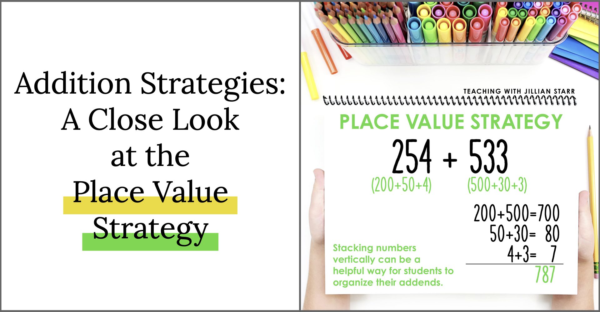 Place value strategy: Using expanded form of place values as an addition strategy