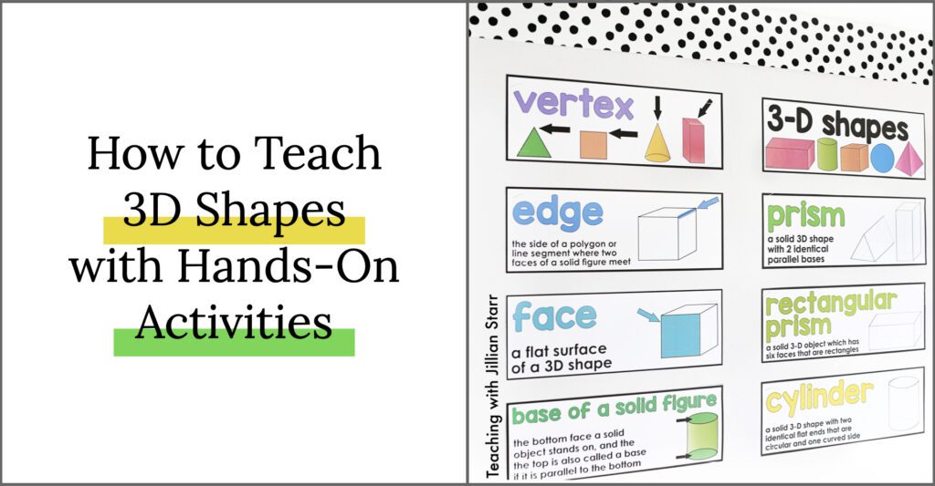 How to Teach 3D Shapes using hands-on activities and games