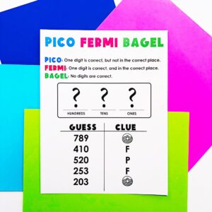 This Favorite Simple Math Game is called Pico Fermi Bagel