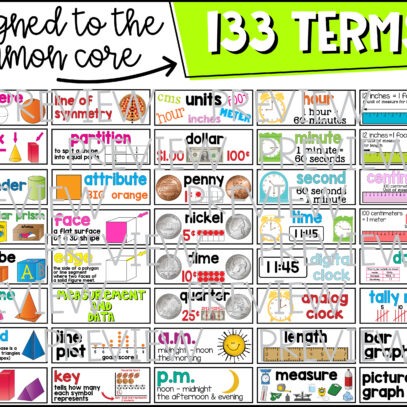 Math Word Wall (Grade 1) - Teaching With Jillian Starr